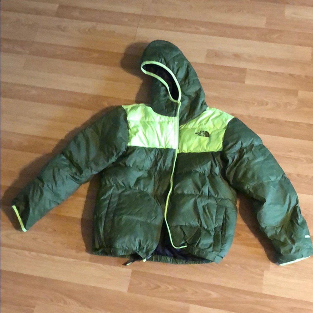 The North Face Kids Jacket - Green and Yellow